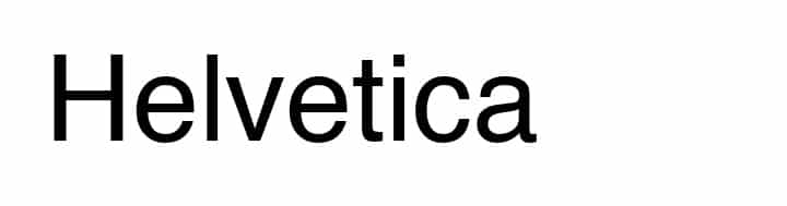 typographie helvetica