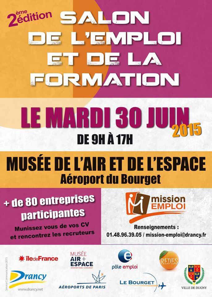 Affiche du salon de l'emploi et de la formation de drancy