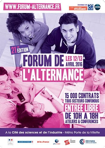 21ème édition du forum de l'alternance à Paris les 12 et 13 avril 2016