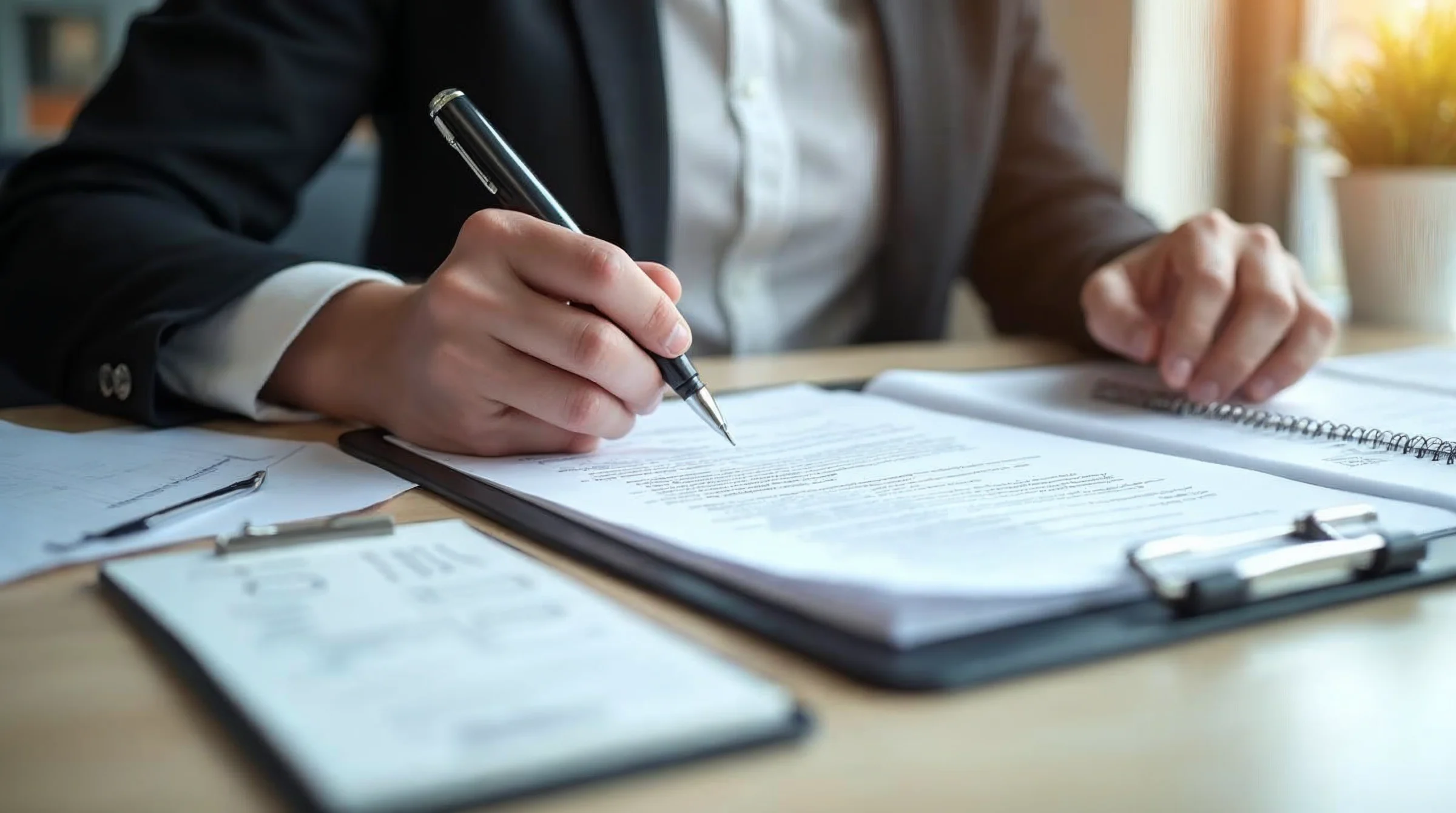 Responsable RH préparant un dossier d’apprentissage pour un mineur avec documents, planning et éléments de sécurité.