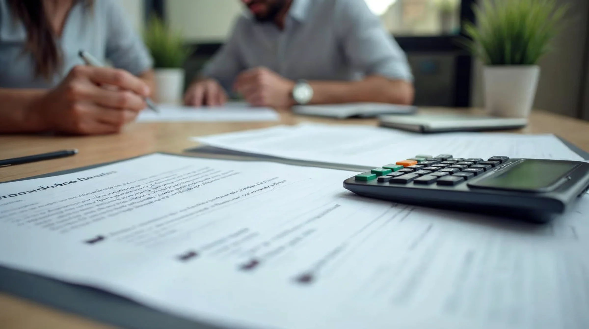 Responsable RH préparant le budget de recrutement d’un apprenti avec documents et matériel de travail dans un bureau de PME