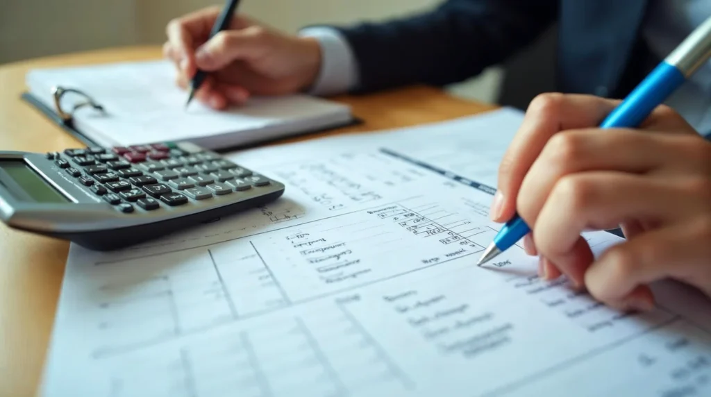 Responsable employeur qui compare une grille de rémunération d’apprenti et prépare un budget de contrat.