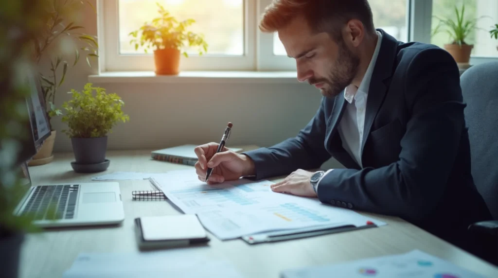 Responsable RH vérifiant un signalement d'absence d'un apprenti transmis par un CFA avec documents et notes de suivi.