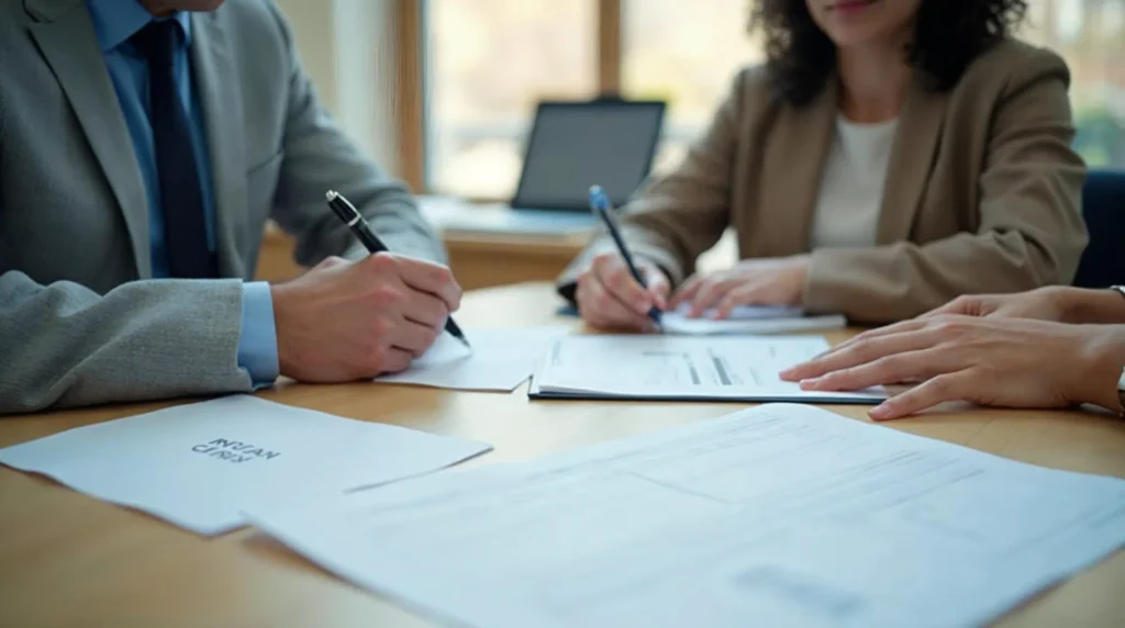 Jeune en alternance qui vérifie son contrat et sa fiche de paie pour comprendre une évolution de salaire.