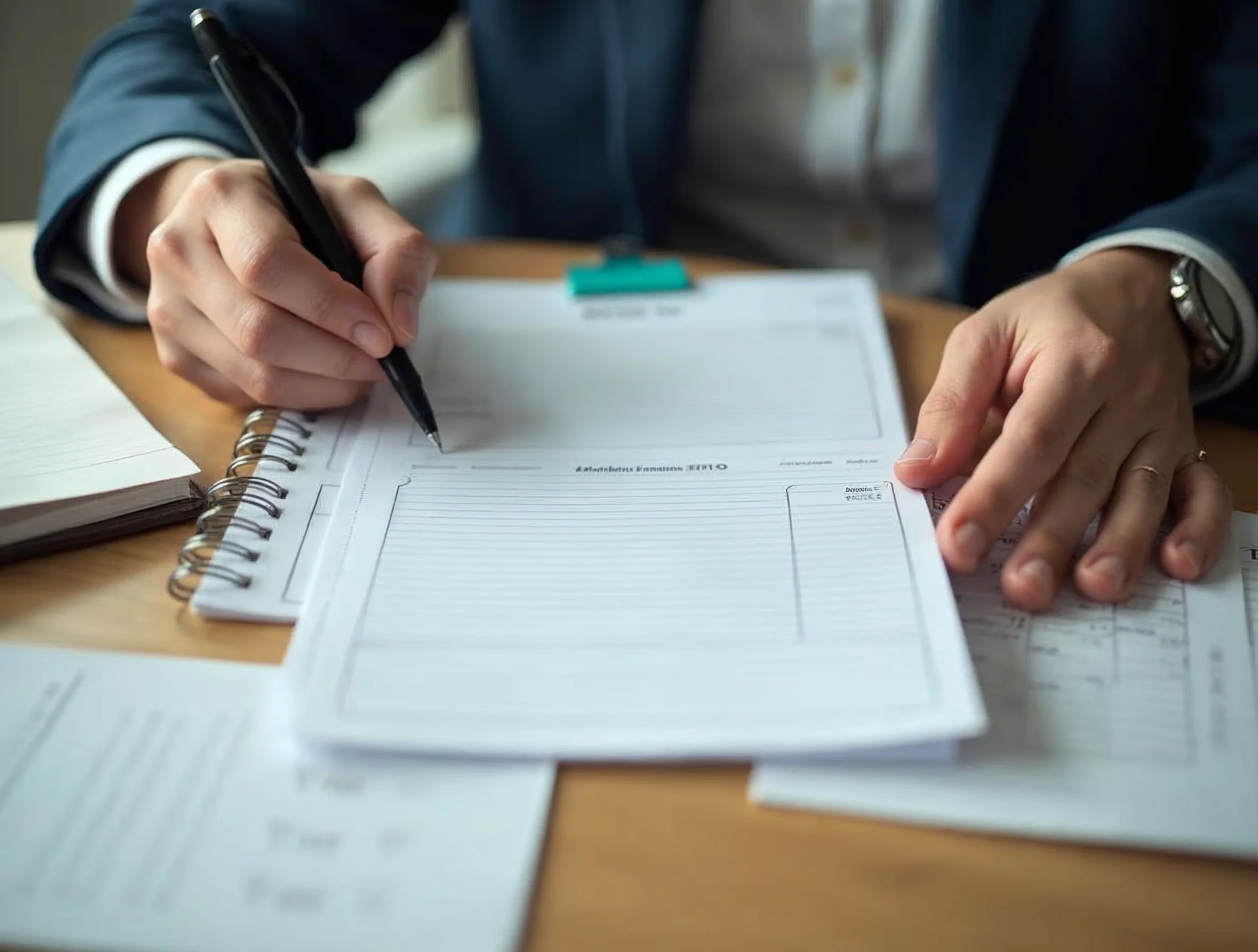 Vérifier le planning et les documents avant de s'engager Vérification de documents et d'un planning avant de s'engager en alternance.